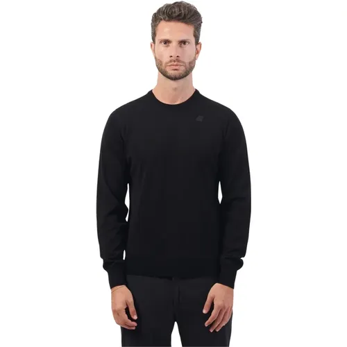 Schwarzer Dicker Strickpullover , Herren, Größe: 3XL - K-way - Modalova