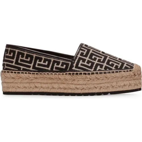 Espadrilles Alex aus Canvas mit PB Labyrinthe-Monogramm , Damen, Größe: 42 EU - Balmain - Modalova