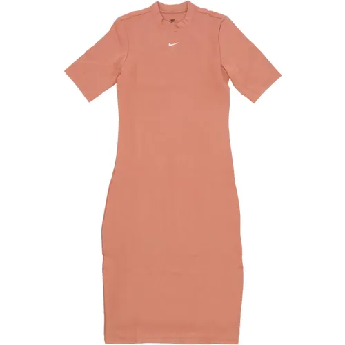 Essential Midi Kleid mit Rundhalsausschnitt , Damen, Größe: XS - Nike - Modalova