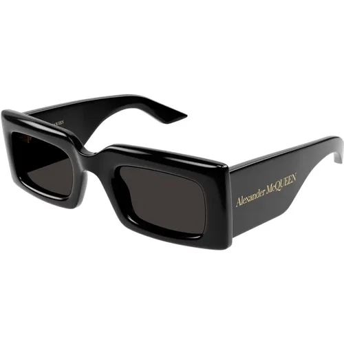 Black/Grey Sunglasses , female, Sizes: 50 MM - alexander mcqueen - Modalova