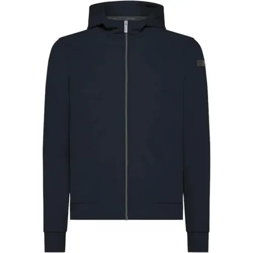 Stretch Stoff Kapuzen-Zip-Sweatshirt , Herren, Größe: L - RRD - Modalova