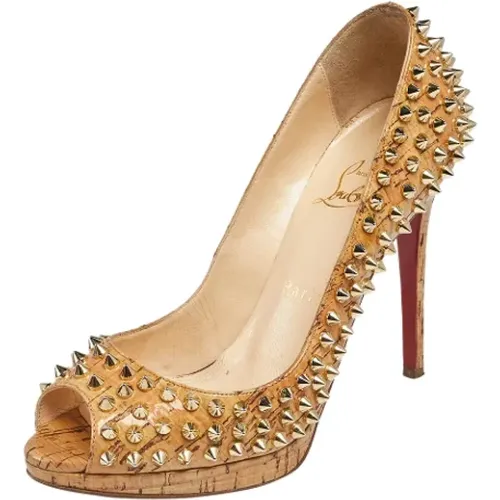 Pre-owned Fabric heels , female, Sizes: 4 1/2 UK - Christian Louboutin Pre-owned - Modalova
