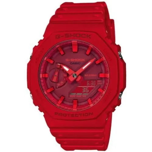Shockproof Casio Watch with World Time and Stopwatch , male, Sizes: ONE SIZE - G-SHOCK - Modalova