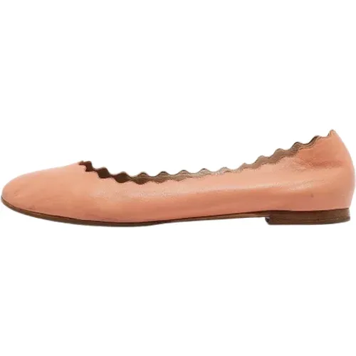 Pre-owned Leather flats , female, Sizes: 4 UK - Chloé Pre-owned - Modalova