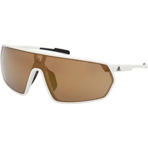 Braune Spiegel Shield Sonnenbrille - Adidas - Modalova