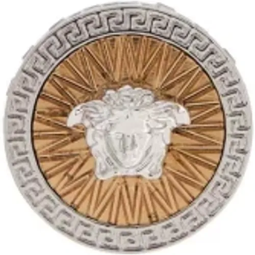 Medusa Crystal Ring , male, Sizes: 58 MM, 56 MM - Versace - Modalova