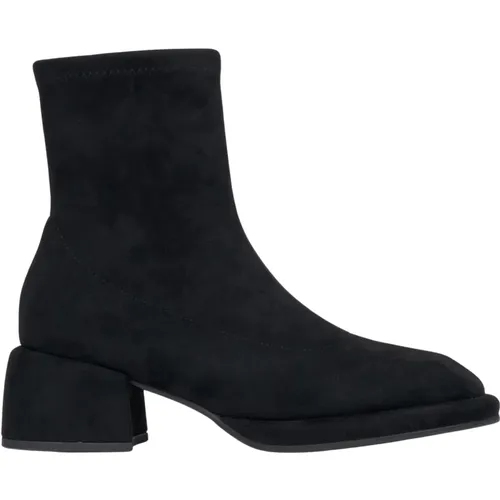 Women's Block Heel Ankle Boots made of Genuine Velour Er00116163 , female, Sizes: 3 UK, 6 UK, 4 UK - Estro - Modalova