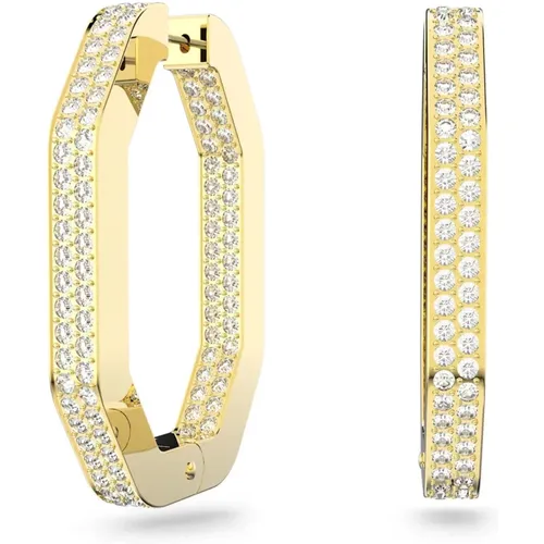 Dextera Pavé Creolen Weiß Gold - Swarovski - Modalova