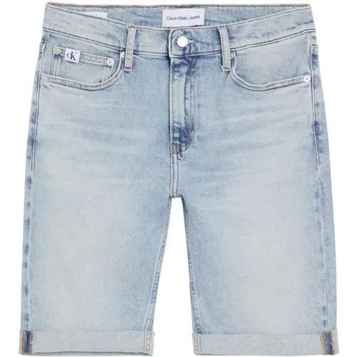 Blaue Herren Jeans mit Reißverschluss , Herren, Größe: W30 - Calvin Klein Jeans - Modalova