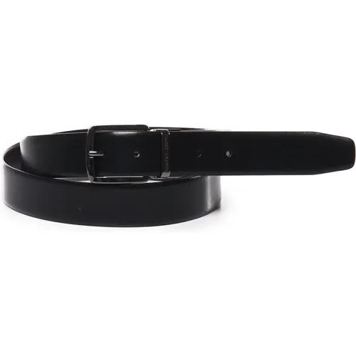 Reversible Calfskin Belt Brown Metal , male, Sizes: ONE SIZE - Emporio Armani - Modalova