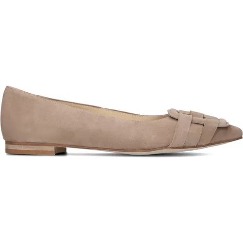 Taupe Wildleder Ballerinas , Damen, Größe: 36 EU - Stefano Lauran - Modalova