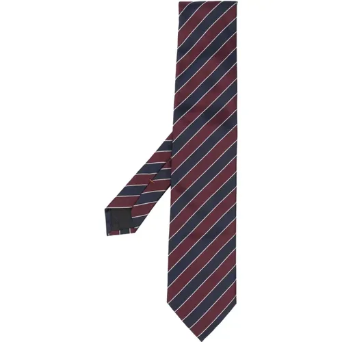 Striped Silk Tie , male, Sizes: ONE SIZE - Ermenegildo Zegna - Modalova