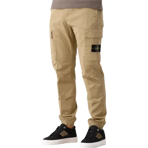 Cargo Hose Tapered Fit Biscuit , Herren, Größe: W34 - Stone Island - Modalova