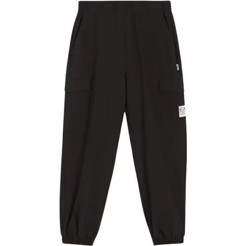 Schwarze Cargo-Hose für Mädchen - Emporio Armani - Modalova