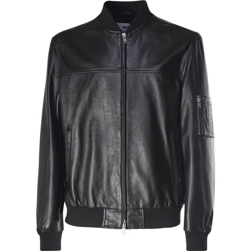 Leather Jacket Zip Closure Italy , male, Sizes: 2XL, L - Mauro Grifoni - Modalova