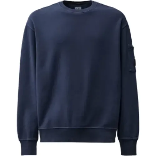 Diagonaler Fleece-Sweatshirt , Herren, Größe: XL - C.P. Company - Modalova