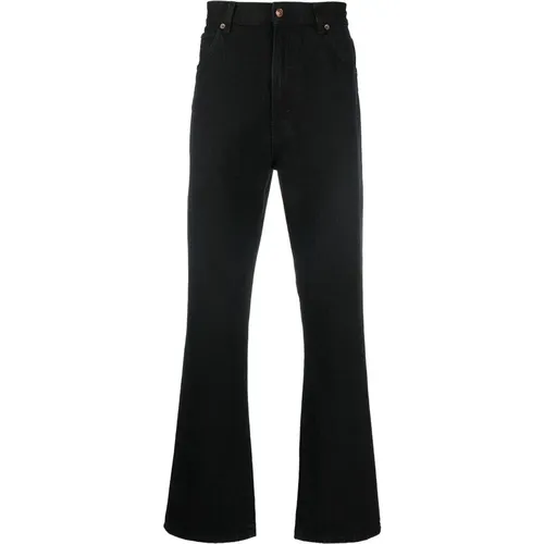 Schwarze Bootcut Jeans mit mittelhoher Taille , Herren, Größe: W29 - Haikure - Modalova