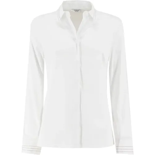 Women`s Clothing Shirts Bianco Aw23 , female, Sizes: M, L - PESERICO - Modalova