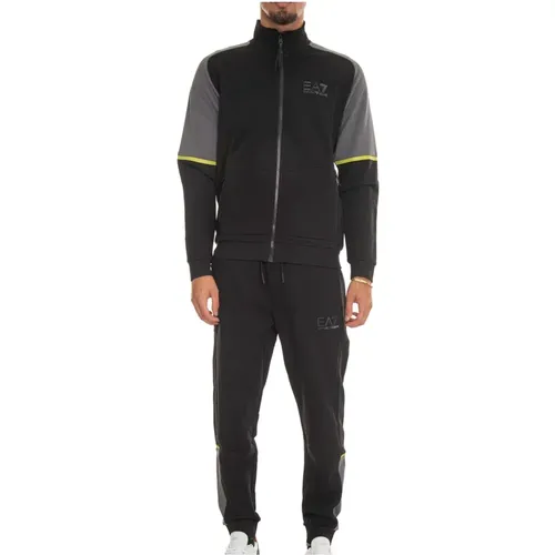 Bicolored Zip Tracksuit , male, Sizes: XS - Emporio Armani EA7 - Modalova