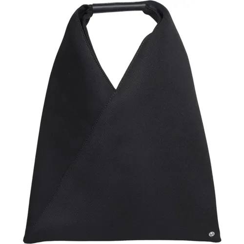 Mesh Bag with Leather Details , female, Sizes: ONE SIZE - MM6 Maison Margiela - Modalova