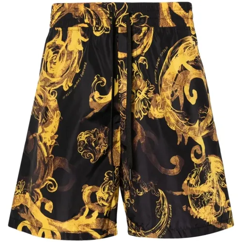 Mens Clothing Shorts Black Ss24 , male, Sizes: L, XL, S, XS, M - Versace Jeans Couture - Modalova