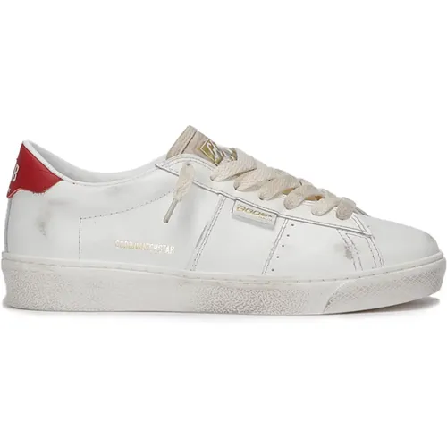 Matchstar Sneakers with Red Heel , female, Sizes: 7 UK, 3 UK, 4 UK, 2 UK, 5 UK, 6 UK - Golden Goose - Modalova