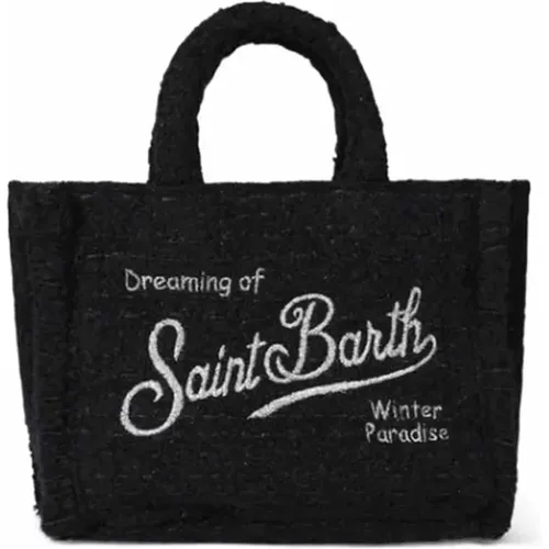 Tweed Vanity Schultertasche mit Logo - MC2 Saint Barth - Modalova