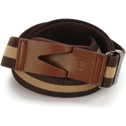 Adjustable Canvas Belt with Exquisite Leather Buckle , male, Sizes: 120 CM, 90 CM, 80 CM, 100 CM - TOD'S - Modalova