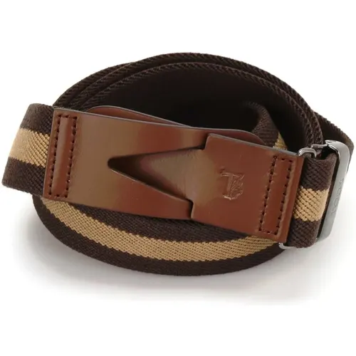 Adjustable Canvas Belt with Exquisite Leather Buckle , male, Sizes: 80 CM - TOD'S - Modalova