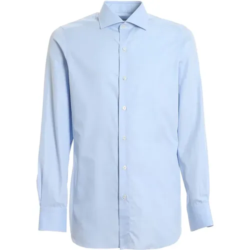 Light Cotton French Collar Shirt , male, Sizes: 2XL - Finamore - Modalova