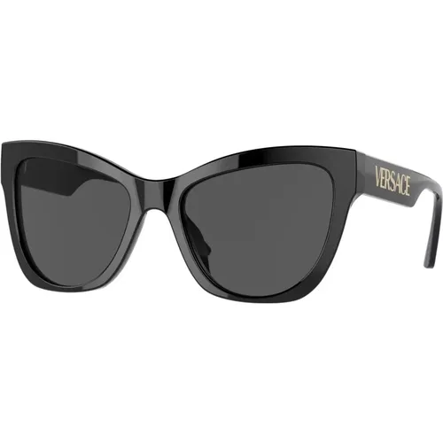 Schwarz/Graue Sonnenbrille VE 4417U , Damen, Größe: 56 MM - Versace - Modalova