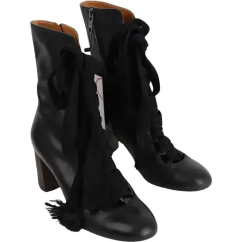 Pre-owned Leather boots , female, Sizes: 6 UK - Chloé Pre-owned - Modalova