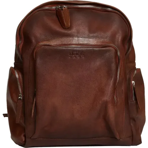 Leather Backpack Adventure Bag , male, Sizes: ONE SIZE - The Jack Leathers - Modalova