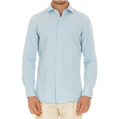Denim Shirt Sartorial Comfort , male, Sizes: XL, M, 3XL, L, S, 2XL - Finamore - Modalova
