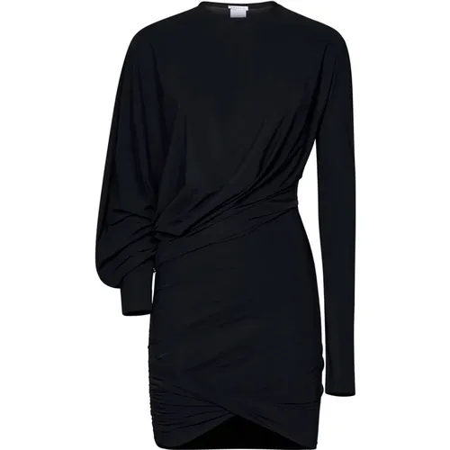 Elegant Dress with Asymmetrical Sleeves , female, Sizes: ONE SIZE - Amazuin - Modalova