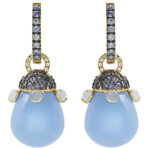 Joyful Gold Earrings with Diamond , female, Sizes: ONE SIZE - Chantecler - Modalova