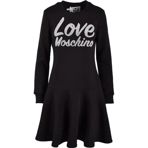 Schwarzes Kleid für Frauen , Damen, Größe: XS - Love Moschino - Modalova