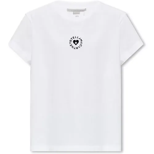 T-Shirt mit Logo , Damen, Größe: L - Stella Mccartney - Modalova