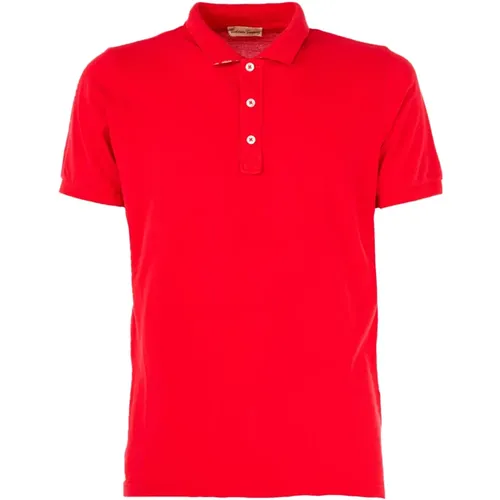 Elegantes rotes Poloshirt für Männer , Herren, Größe: L - CASHMERE COMPANY - Modalova