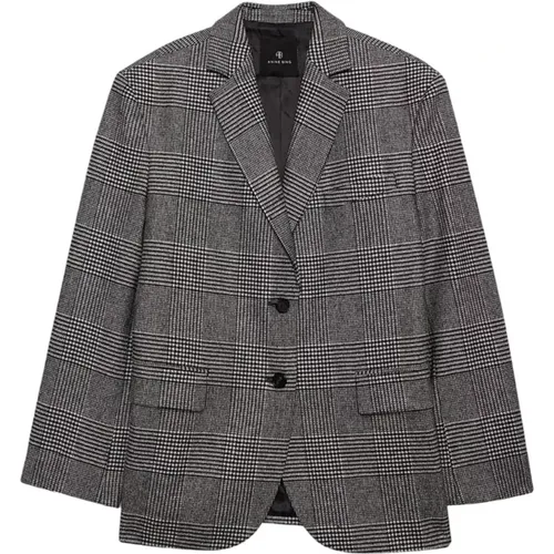 Elegant Glen-Check Blazer , female, Sizes: S, M - Anine Bing - Modalova