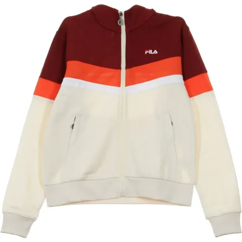 Damen Trainingsjacke in Rhabarber/Grau/Fiesta Orange/Weiß - Fila - Modalova