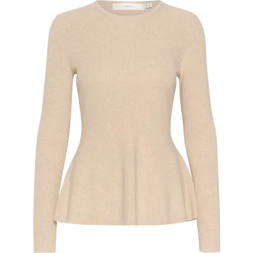 Peplum Pullover Strick Haze Melange , Damen, Größe: L - InWear - Modalova