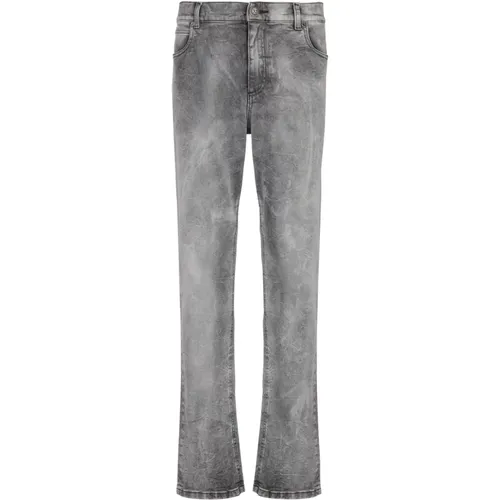 Grey denim regular-fit jeans , male, Sizes: W32 - Balmain - Modalova