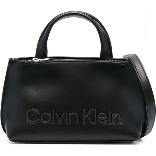 Stilvolle Schwarze Tote Tasche für Wochenendausflüge - Calvin Klein - Modalova