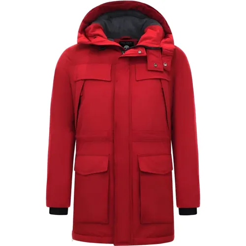 Winter Parka Jacke Herren Rot , Herren, Größe: L - Enos - Modalova