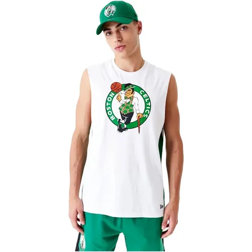 Celtics Farbblock Ärmelloses Shirt , Herren, Größe: S - new era - Modalova