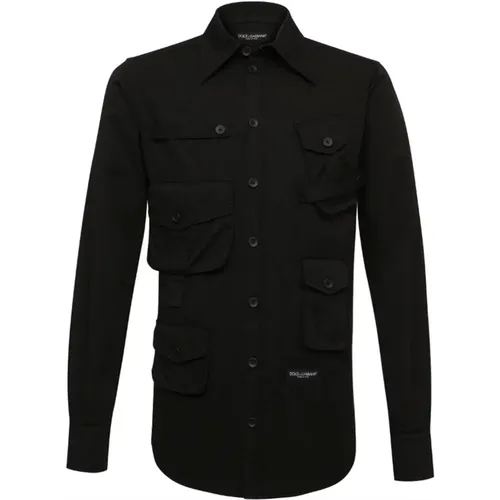 Stylish Cotton Shirt , male, Sizes: M - Dolce & Gabbana - Modalova
