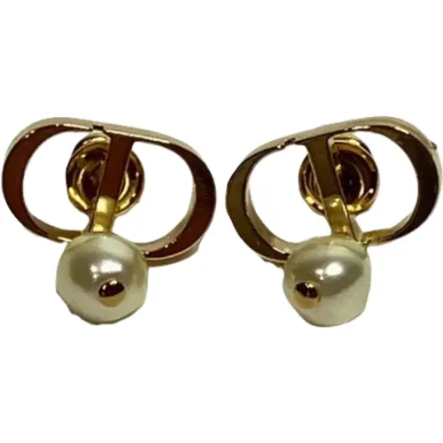 Pre-owned Metal earrings , female, Sizes: ONE SIZE - Dior Vintage - Modalova