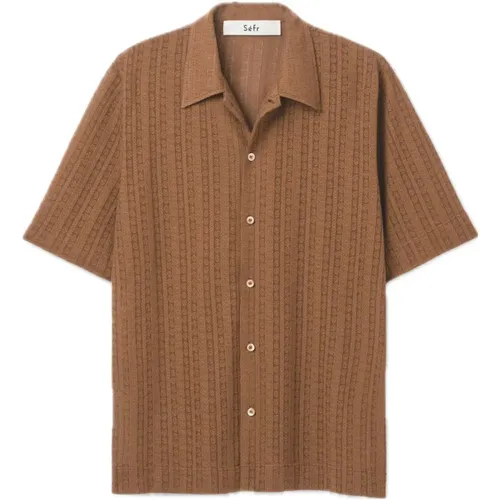Embroidered Cotton Shirt , male, Sizes: XL, M - Séfr - Modalova