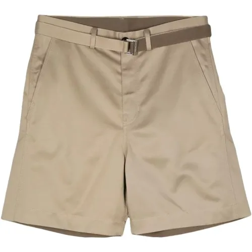 Cotton Chino Shorts , male, Sizes: L - Sacai - Modalova